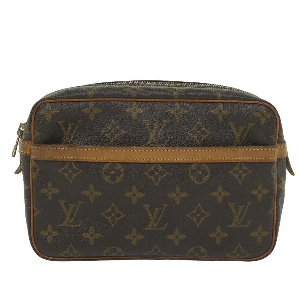 Louis Vuitton Monogram Compiegne 23 Clutch Bag Brown